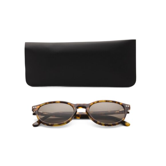 KIMEZE Tortoise Shell 54mm Round Sunglasses - Picture 1 of 2